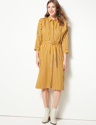 Orange Shirt Dress